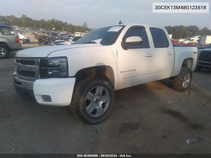 2008 Chevrolet Silverado 1500 K1500 VIN: 3GCEK13M48G123618 Lot: 40394596