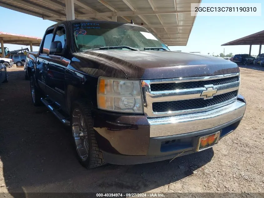 2GCEC13C781190310 2008 Chevrolet Silverado 1500 Ls