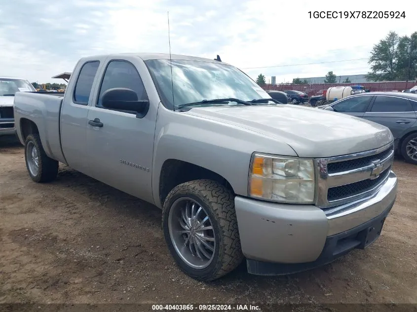 2008 Chevrolet Silverado 1500 Work Truck VIN: 1GCEC19X78Z205924 Lot: 40403865