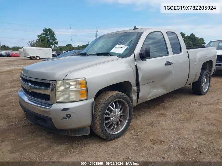 2008 Chevrolet Silverado 1500 Work Truck VIN: 1GCEC19X78Z205924 Lot: 40403865