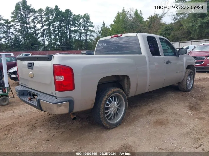 2008 Chevrolet Silverado 1500 Work Truck VIN: 1GCEC19X78Z205924 Lot: 40403865