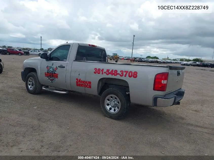 2008 Chevrolet Silverado 1500 Work Truck VIN: 1GCEC14XX8Z228749 Lot: 40407424