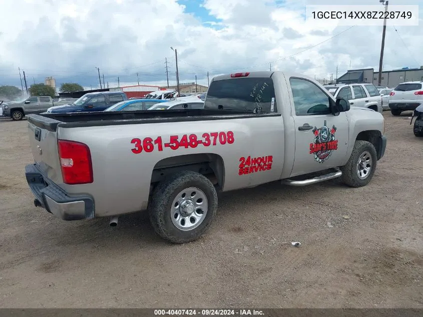 2008 Chevrolet Silverado 1500 Work Truck VIN: 1GCEC14XX8Z228749 Lot: 40407424