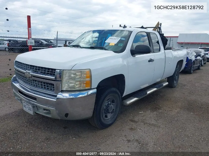 2008 Chevrolet Silverado 2500Hd Work Truck VIN: 1GCHC29K58E128792 Lot: 40412077