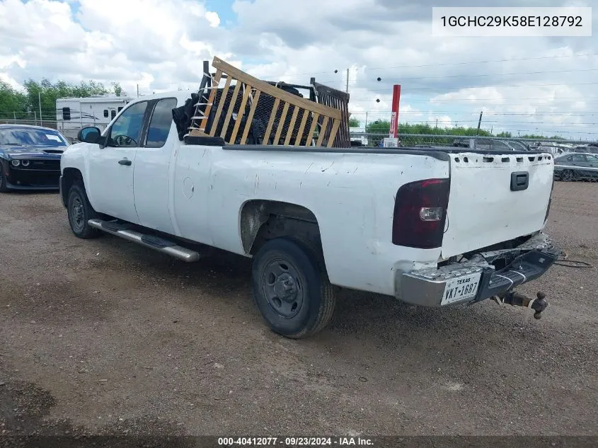 2008 Chevrolet Silverado 2500Hd Work Truck VIN: 1GCHC29K58E128792 Lot: 40412077