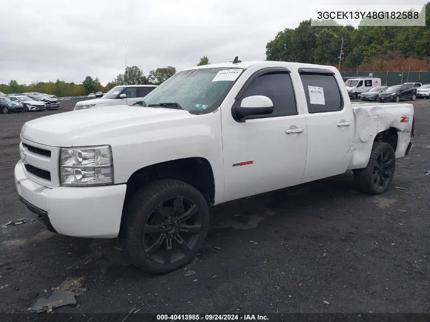 2008 Chevrolet Silverado 1500 K1500 VIN: 3GCEK13Y48G182588 Lot: 40413985