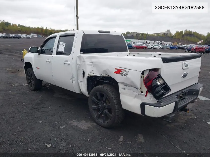 2008 Chevrolet Silverado 1500 K1500 VIN: 3GCEK13Y48G182588 Lot: 40413985