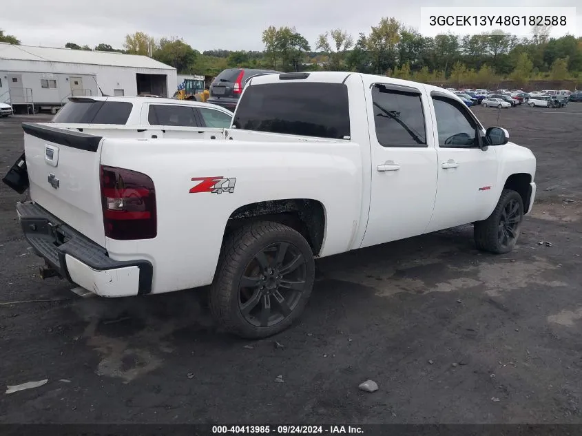 2008 Chevrolet Silverado 1500 K1500 VIN: 3GCEK13Y48G182588 Lot: 40413985