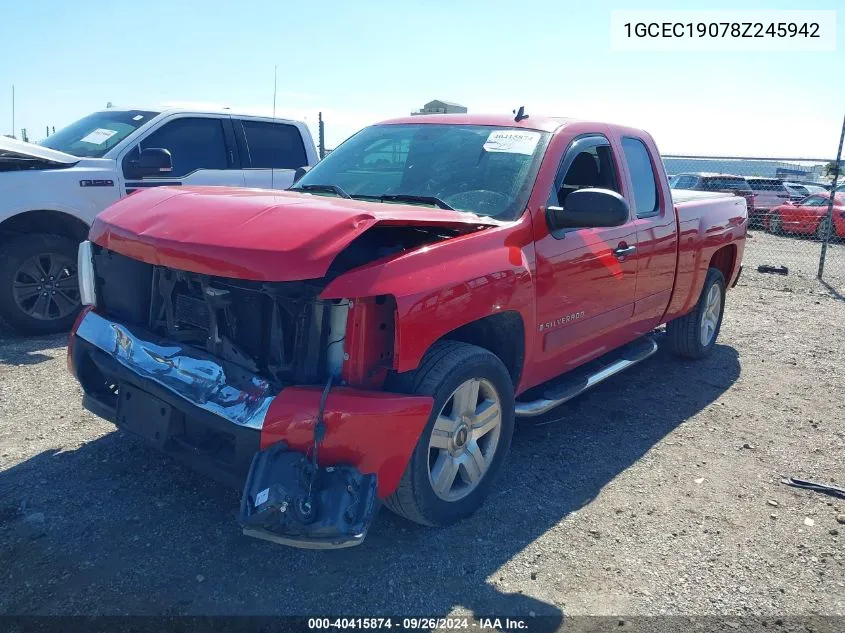 2008 Chevrolet Silverado 1500 Lt1 VIN: 1GCEC19078Z245942 Lot: 40415874