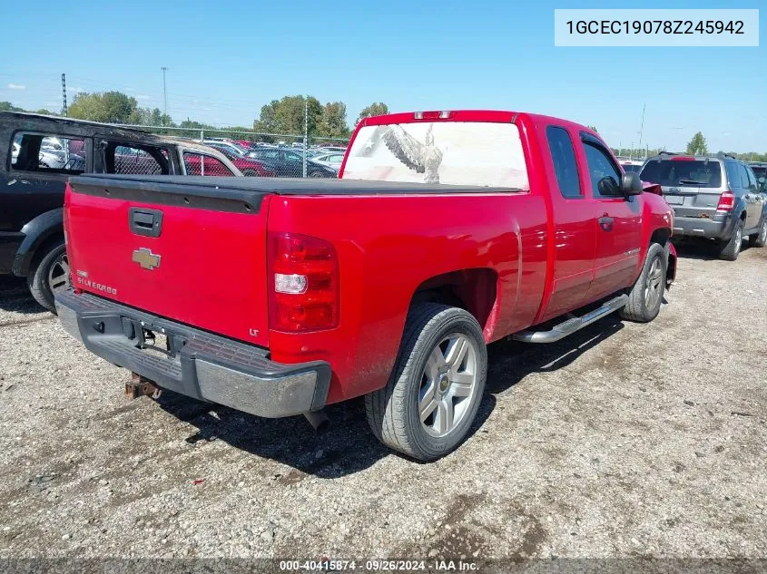 2008 Chevrolet Silverado 1500 Lt1 VIN: 1GCEC19078Z245942 Lot: 40415874