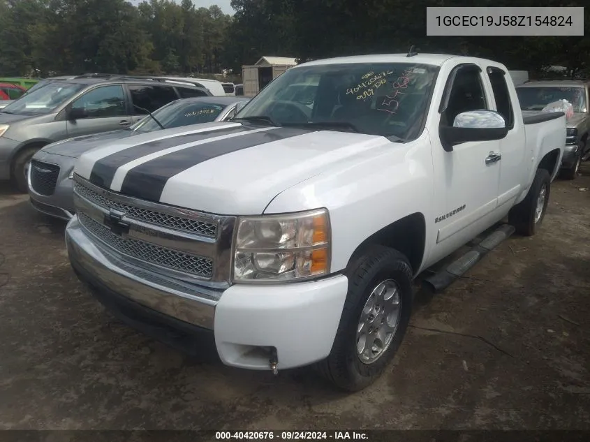 2008 Chevrolet Silverado 1500 Lt1 VIN: 1GCEC19J58Z154824 Lot: 40420676