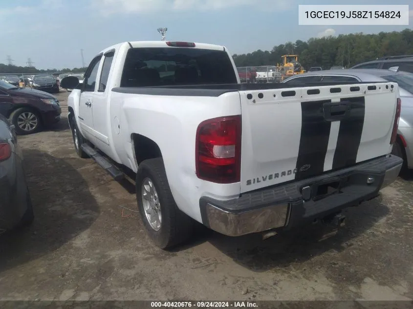 2008 Chevrolet Silverado 1500 Lt1 VIN: 1GCEC19J58Z154824 Lot: 40420676