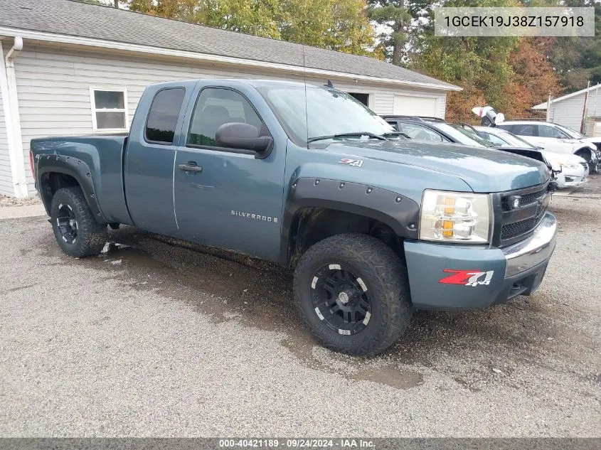 2008 Chevrolet Silverado 1500 Lt1 VIN: 1GCEK19J38Z157918 Lot: 40421189