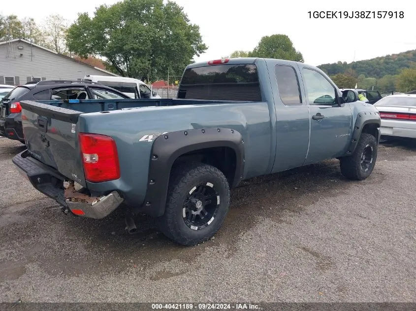 2008 Chevrolet Silverado 1500 Lt1 VIN: 1GCEK19J38Z157918 Lot: 40421189