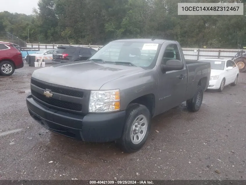 2008 Chevrolet Silverado 1500 Work Truck VIN: 1GCEC14X48Z312467 Lot: 40421309