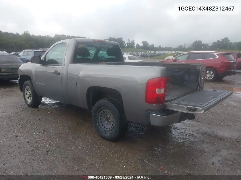 2008 Chevrolet Silverado 1500 Work Truck VIN: 1GCEC14X48Z312467 Lot: 40421309