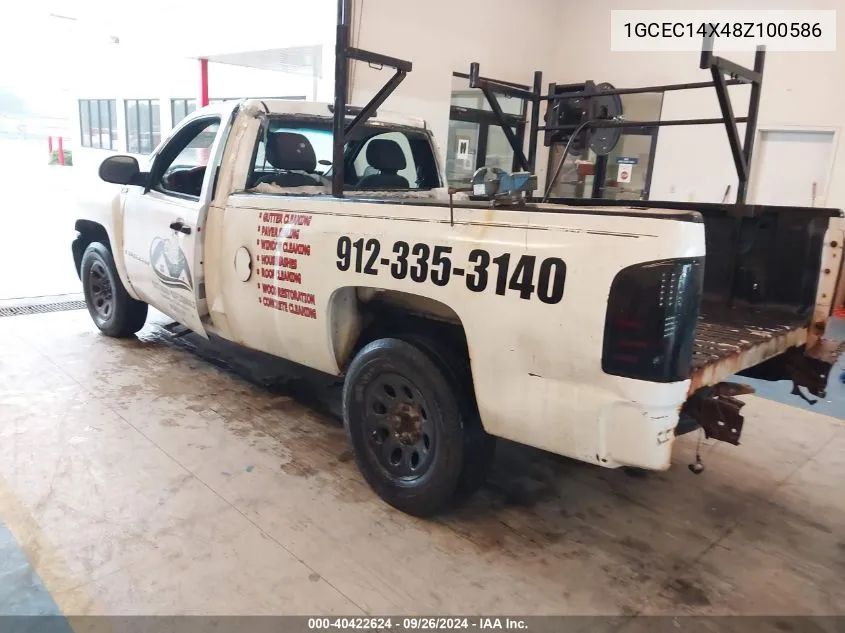 2008 Chevrolet Silverado 1500 Work Truck VIN: 1GCEC14X48Z100586 Lot: 40422624