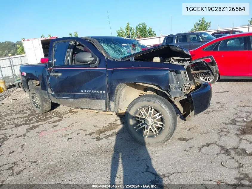 2008 Chevrolet Silverado 1500 Lt1/Work Truck VIN: 1GCEK19C28Z126564 Lot: 40424646