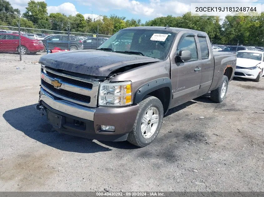 2GCEK19J181248744 2008 Chevrolet Silverado 1500 Lt1