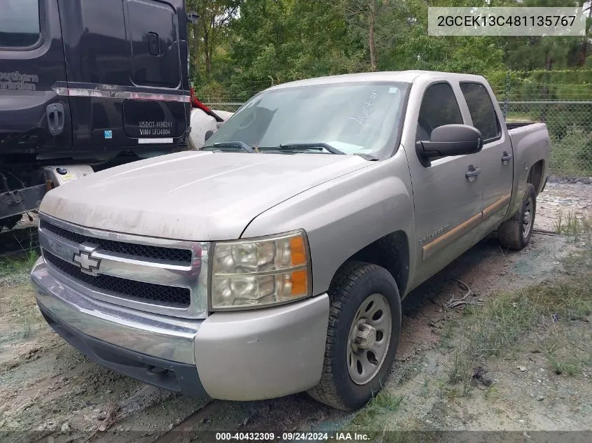 2GCEK13C481135767 2008 Chevrolet Silverado 1500 Lt1