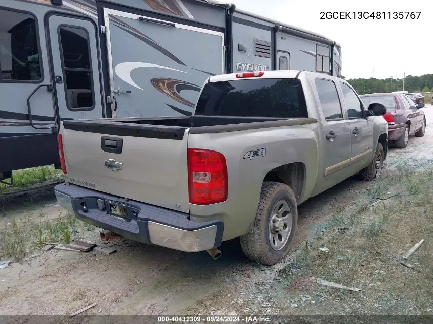 2008 Chevrolet Silverado 1500 Lt1 VIN: 2GCEK13C481135767 Lot: 40432309