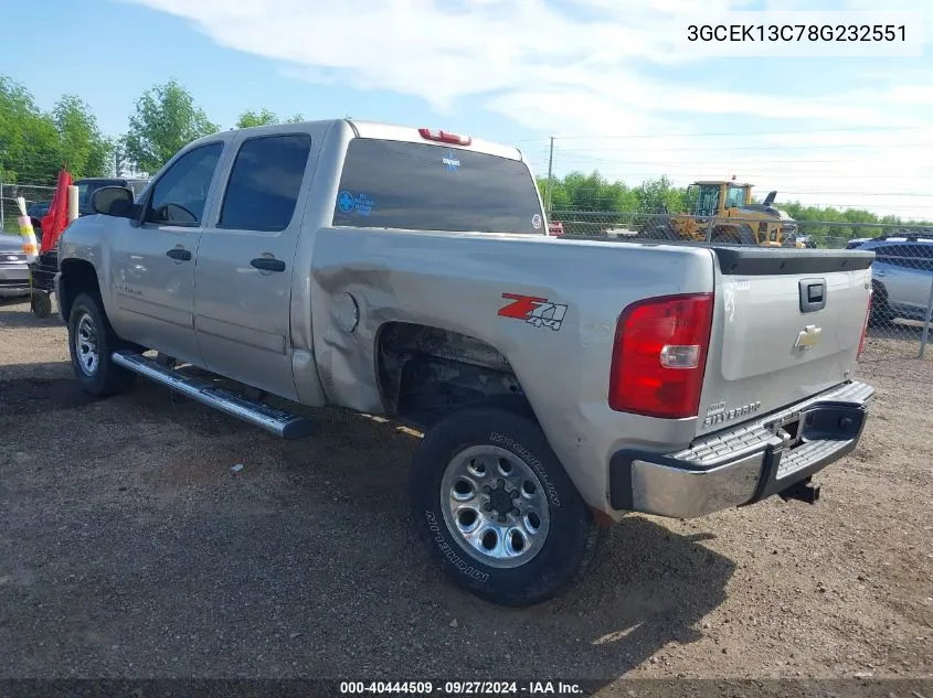 3GCEK13C78G232551 2008 Chevrolet Silverado 1500 Lt1