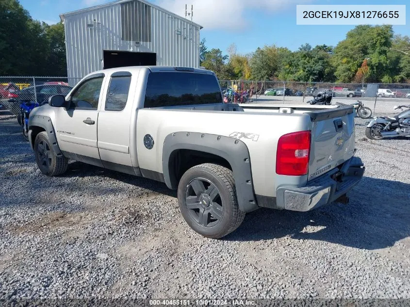 2008 Chevrolet Silverado K1500 VIN: 2GCEK19JX81276655 Lot: 40455151