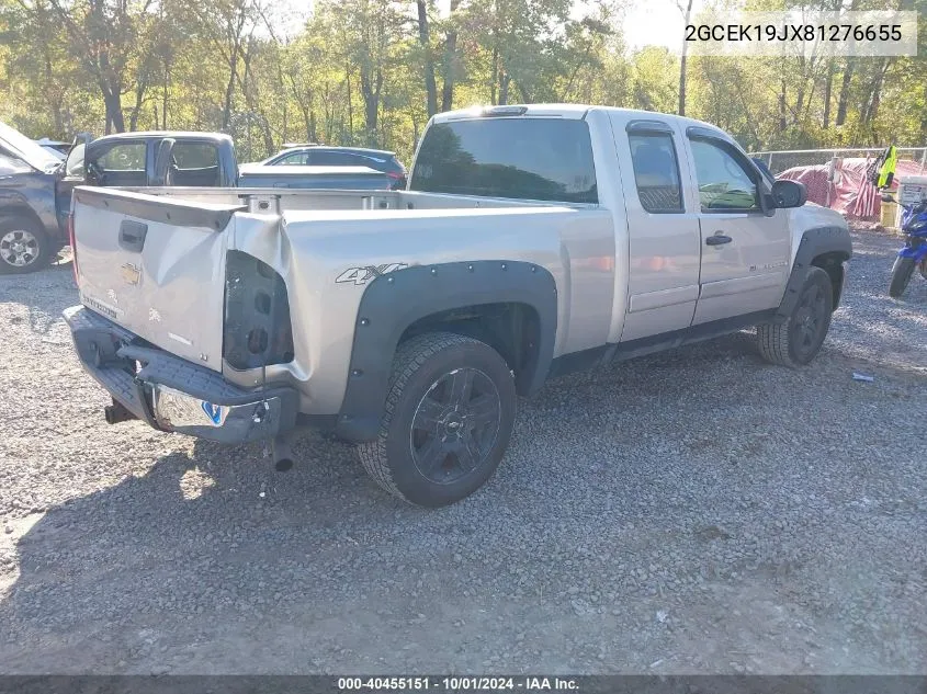 2008 Chevrolet Silverado K1500 VIN: 2GCEK19JX81276655 Lot: 40455151