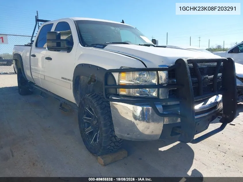 2008 Chevrolet Silverado 2500Hd Lt1 VIN: 1GCHK23K08F203291 Lot: 40455532