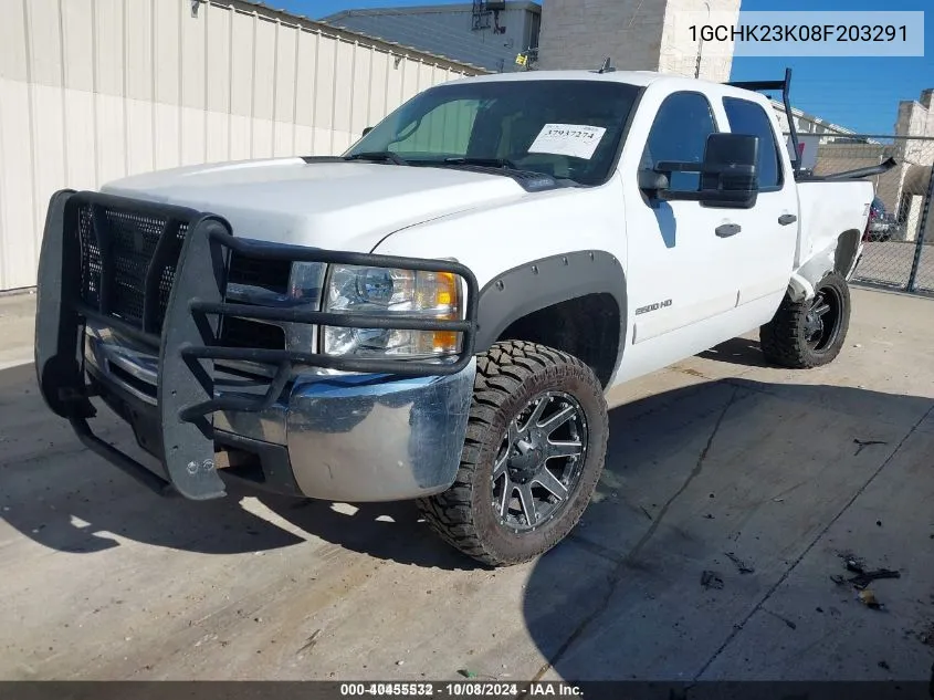 2008 Chevrolet Silverado 2500Hd Lt1 VIN: 1GCHK23K08F203291 Lot: 40455532