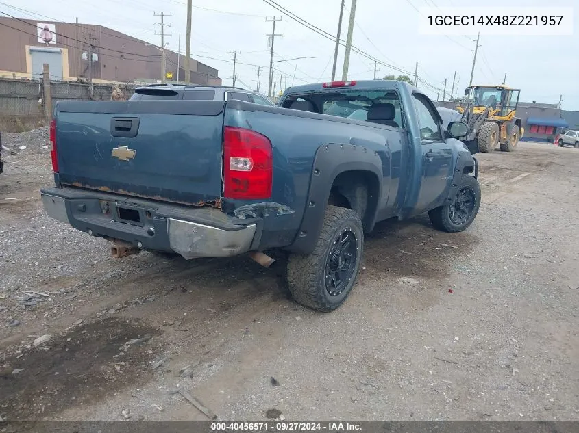 2008 Chevrolet Silverado 1500 Work Truck VIN: 1GCEC14X48Z221957 Lot: 40456571