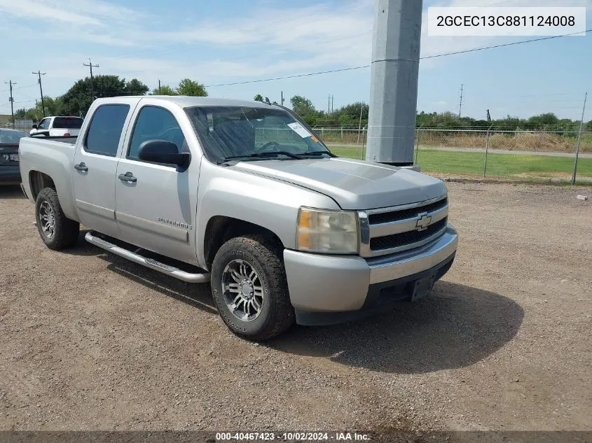 2008 Chevrolet Silverado 1500 Ls VIN: 2GCEC13C881124008 Lot: 40467423