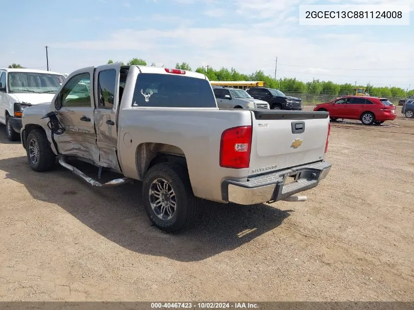 2008 Chevrolet Silverado 1500 Ls VIN: 2GCEC13C881124008 Lot: 40467423