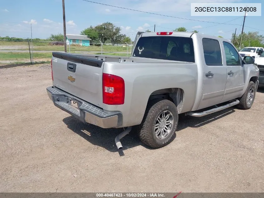 2008 Chevrolet Silverado 1500 Ls VIN: 2GCEC13C881124008 Lot: 40467423