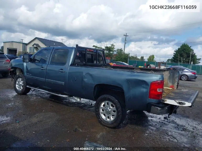 2008 Chevrolet Silverado 2500Hd Ltz VIN: 1GCHK23668F116059 Lot: 40469272