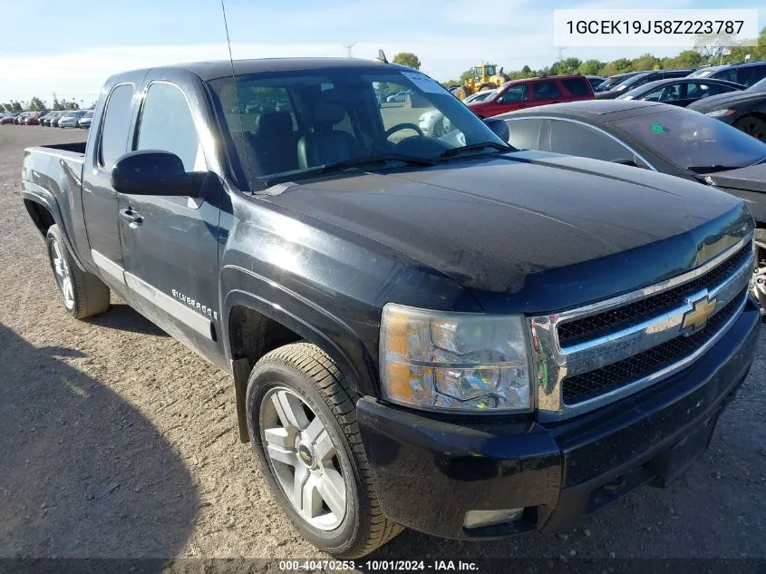 2008 Chevrolet Silverado 1500 Ltz VIN: 1GCEK19J58Z223787 Lot: 40470253