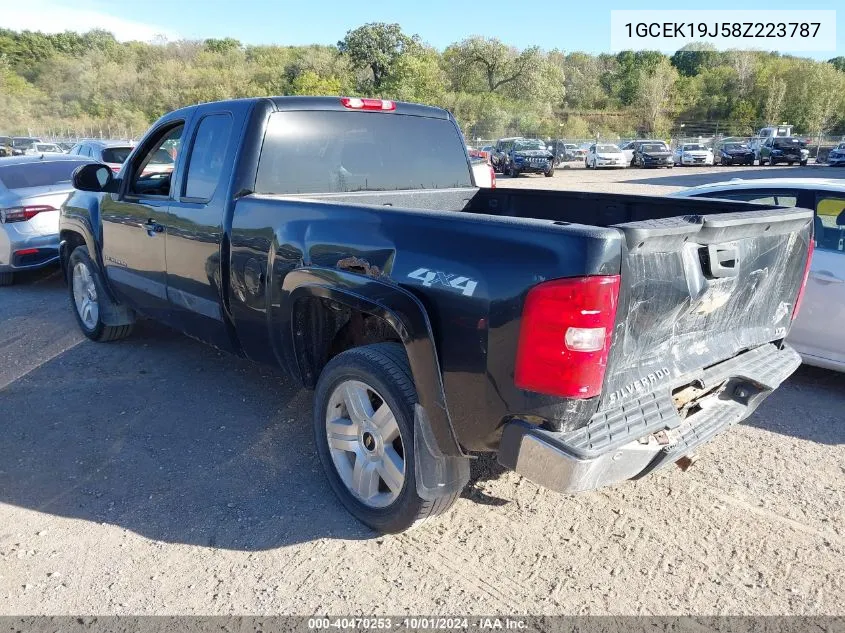 1GCEK19J58Z223787 2008 Chevrolet Silverado 1500 Ltz