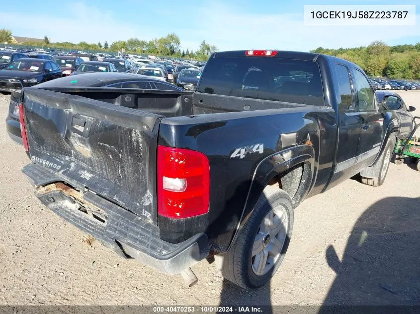 2008 Chevrolet Silverado 1500 Ltz VIN: 1GCEK19J58Z223787 Lot: 40470253