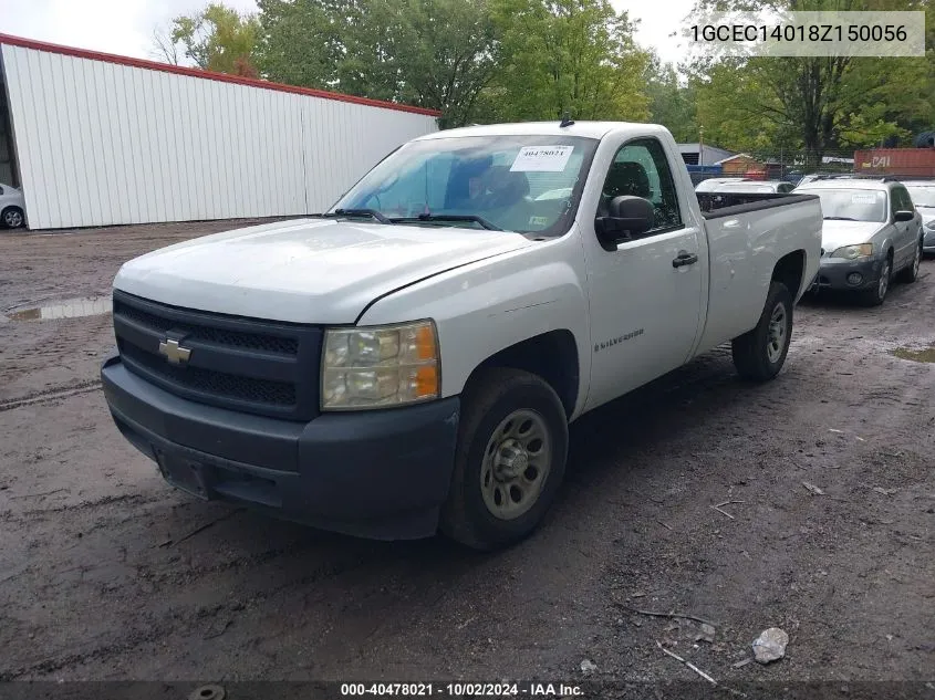 2008 Chevrolet Silverado 1500 Work Truck VIN: 1GCEC14018Z150056 Lot: 40478021