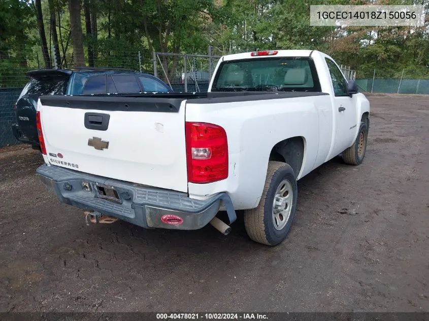 2008 Chevrolet Silverado 1500 Work Truck VIN: 1GCEC14018Z150056 Lot: 40478021