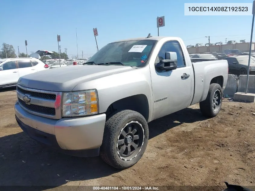 2008 Chevrolet Silverado 1500 Work Truck VIN: 1GCEC14X08Z192523 Lot: 40481104