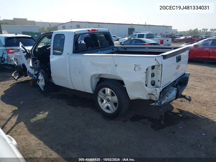 2008 Chevrolet Silverado 1500 Lt1 VIN: 2GCEC19J481334031 Lot: 40486920