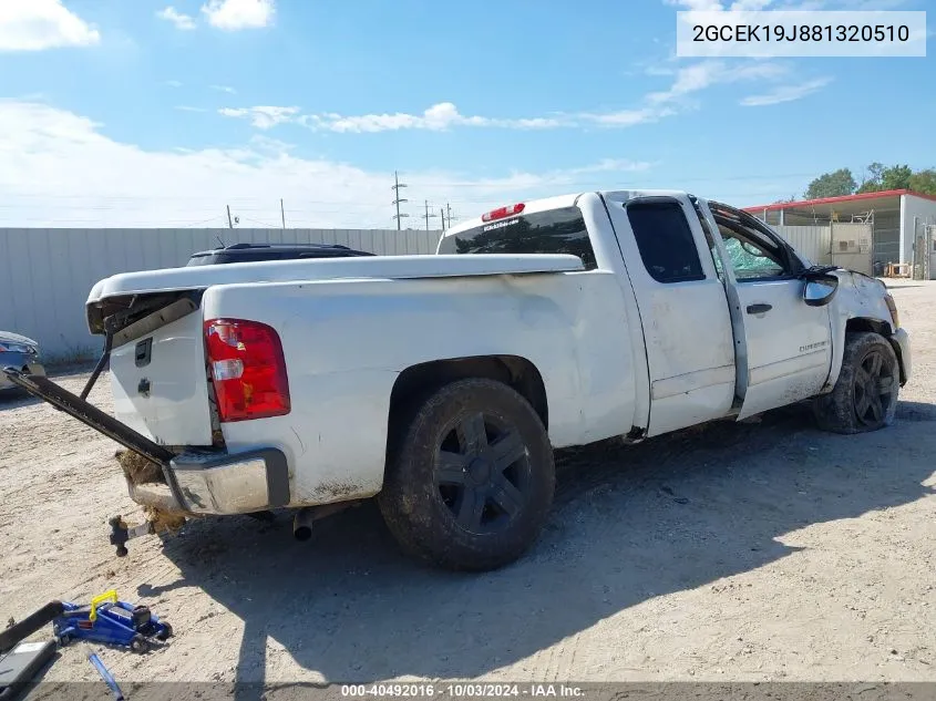 2008 Chevrolet Silverado 1500 Lt1 VIN: 2GCEK19J881320510 Lot: 40492016