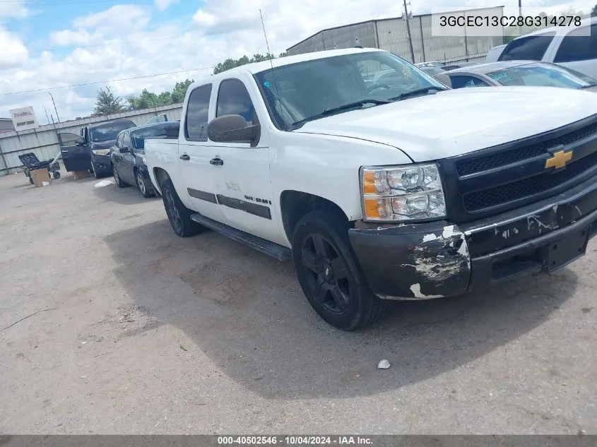 2008 Chevrolet Silverado 1500 Ls VIN: 3GCEC13C28G314278 Lot: 40502546