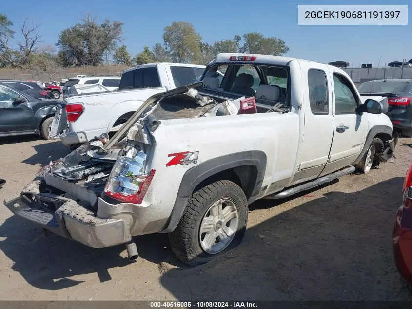 2008 Chevrolet Silverado K1500 VIN: 2GCEK190681191397 Lot: 40516085