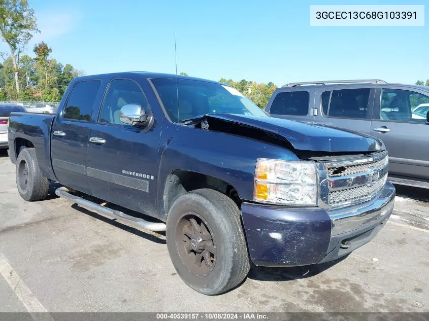 2008 Chevrolet Silverado C1500 VIN: 3GCEC13C68G103391 Lot: 40539157