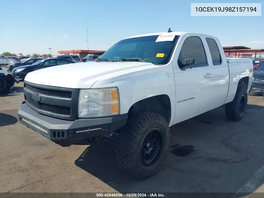 2008 Chevrolet Silverado 1500 Ltz VIN: 1GCEK19J98Z157194 Lot: 40546856