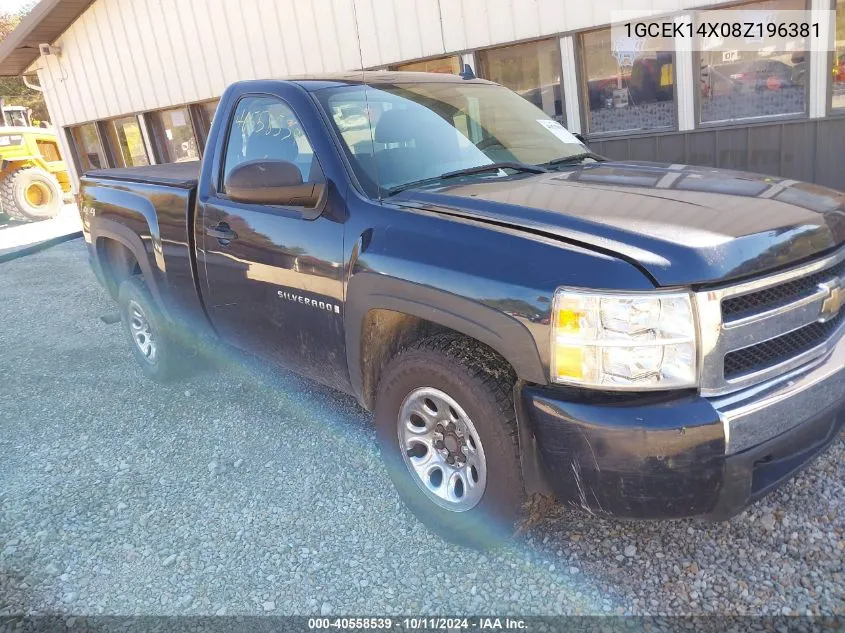 2008 Chevrolet Silverado 1500 Work Truck VIN: 1GCEK14X08Z196381 Lot: 40558539