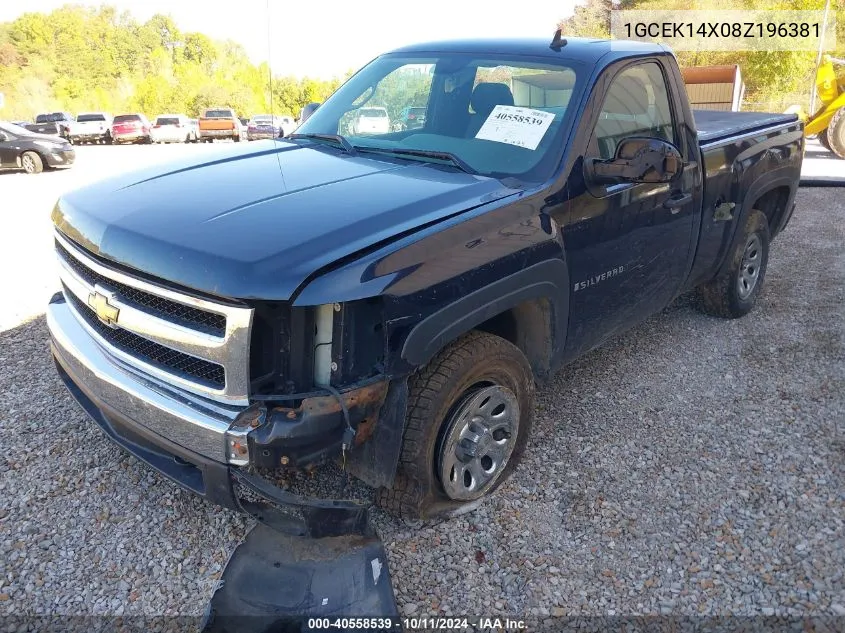 2008 Chevrolet Silverado 1500 Work Truck VIN: 1GCEK14X08Z196381 Lot: 40558539