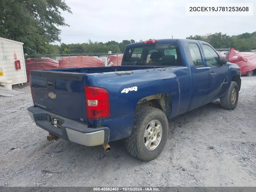 2008 Chevrolet Silverado 1500 Work Truck VIN: 2GCEK19J781253608 Lot: 40562463